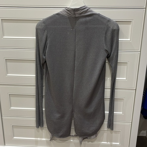 Barney’s new york grey long cardigan silk knit size XS - Picture 7 of 8